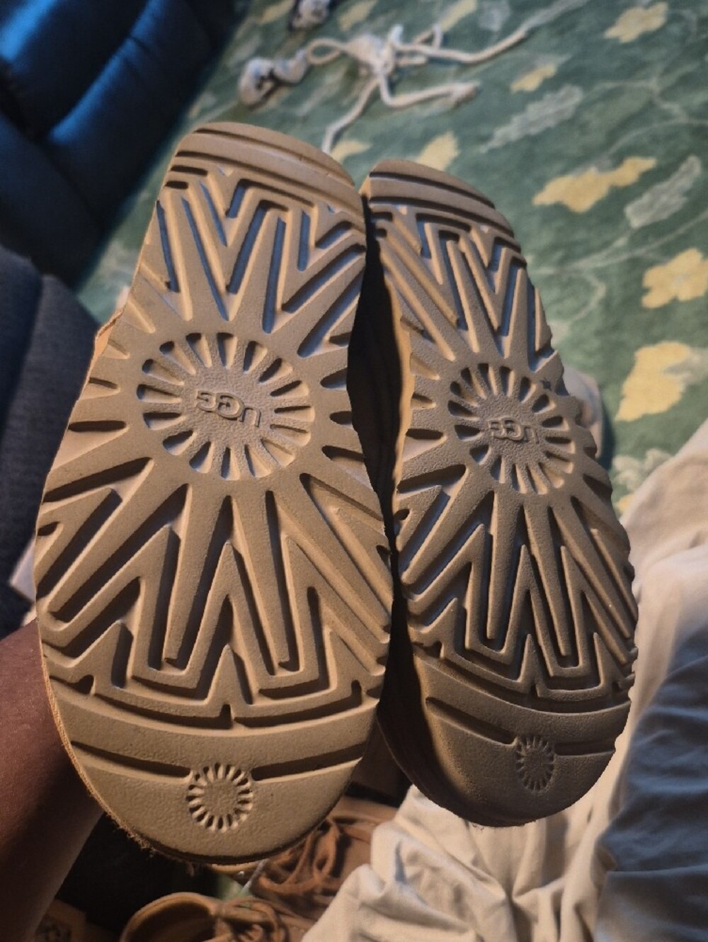 UGG Chestnut Suede Shearling Booties - Picture 5 of 9